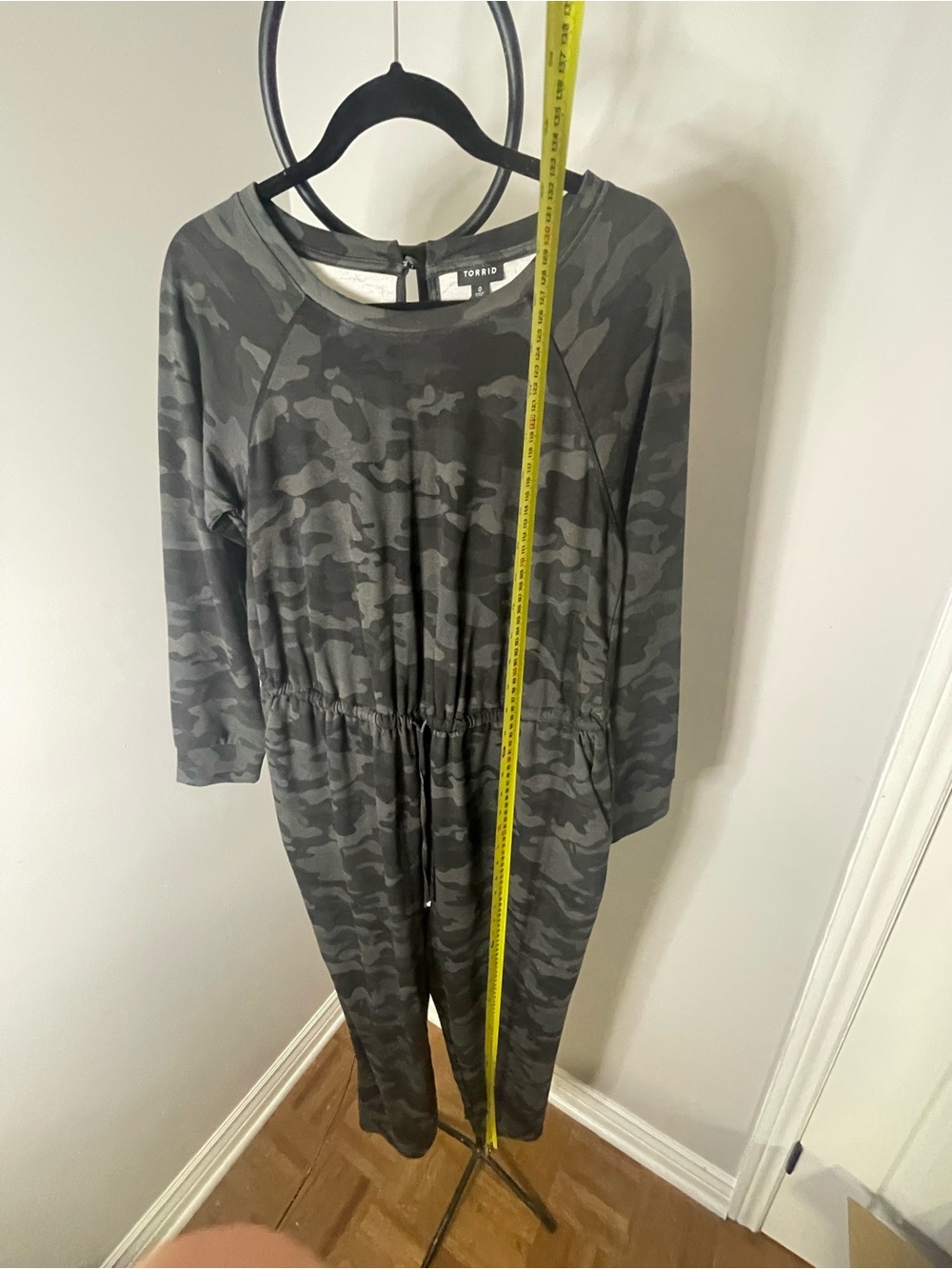 torrid Black & Gray Camo Drawstring Jumpsuit - Picture 5 of 6